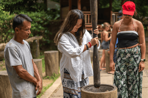 Khao Lak: Elephant Camp, Bamboo Rafting, and Waterfall Tour