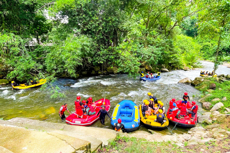 KhaoLak: rafting na białej wodzie, jaskinia małp, kąpiel ze słoniem