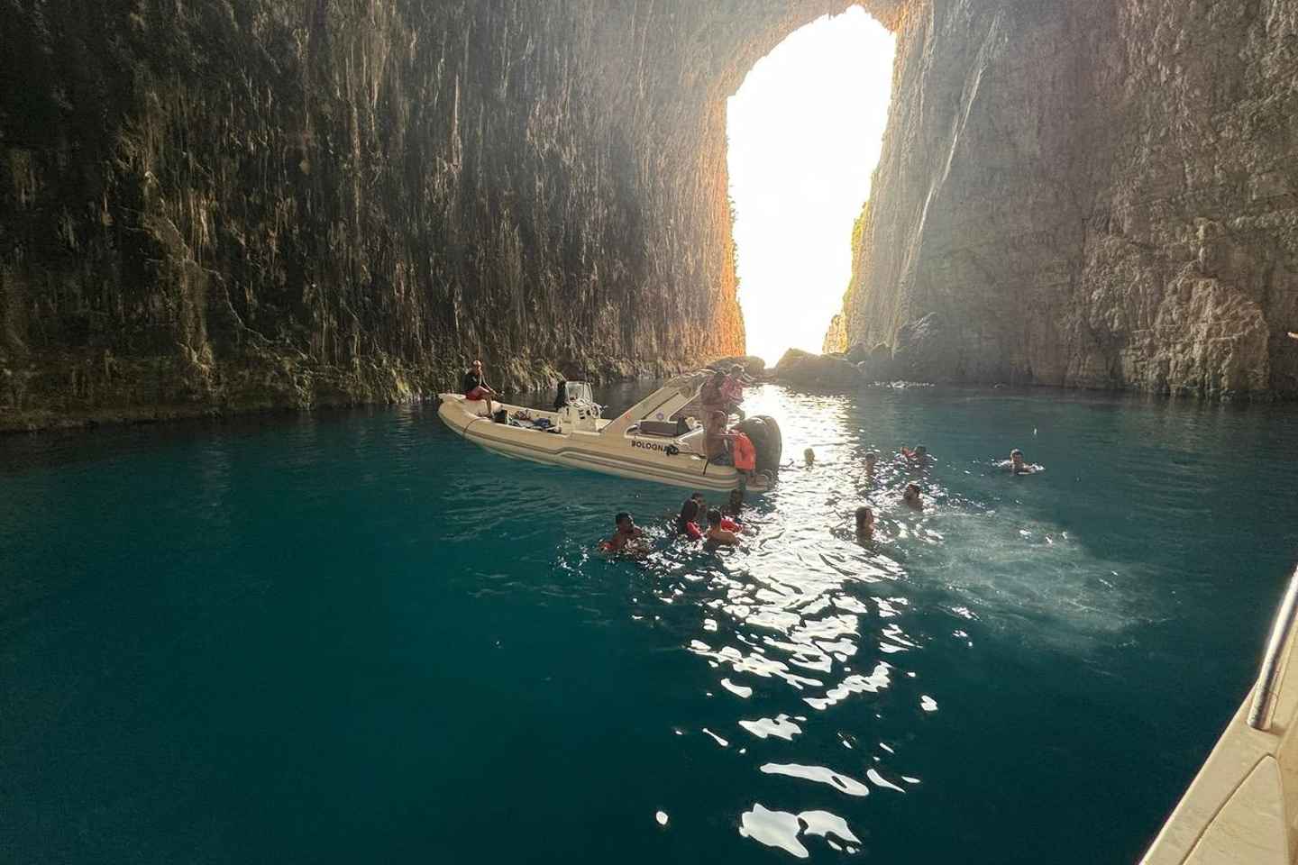 Boat Trip Vlore: Haxhi Ali Cave & Saint Jan Beach
