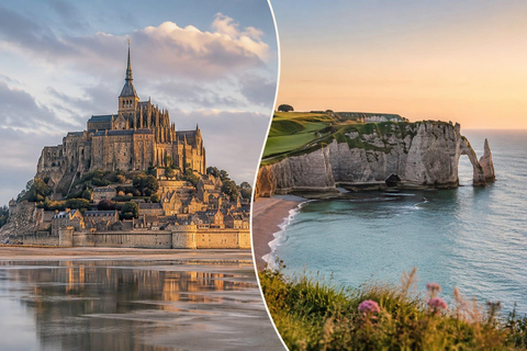 Private Guided 1 day Tour Paris- Étretat & Mont-Saint-Michel
