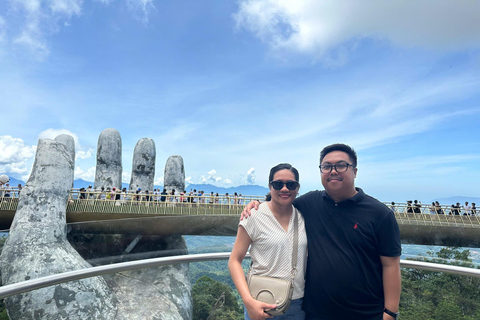 Da Nang: Golden Bridge Sunset Adventure with Buffet Dinner Private Golden Bridge Sunset & Ba Na Hills Experience