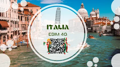 Italien: Travel eSIM Data Plan - 10GB / 10 Tage (QR-Code)