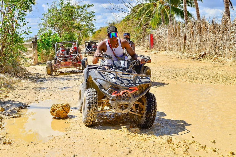 Excursion en Cuatrimoto y Cueva del Río, Playa de Macao Excursion en ATV Quads vista la Playa Macao