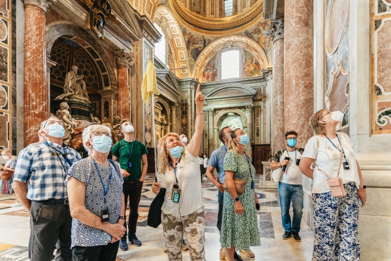 Rome: St. Peter's Basilica Dome to Underground Grottoes Tour Semi-Private Tour in Portuguese