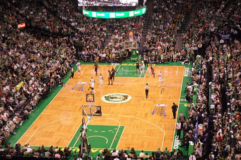 Boston: Boston Celtics Basketball Game Ticket at TD Garden Lower Baseline