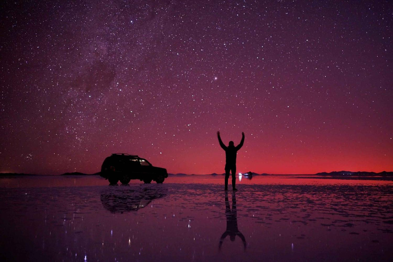 Zachód słońca + noc gwiazd w Uyuni Salt Flat