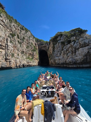 Visit Sazan Island, Haxhi Ali Cave & Marine Park Speedboat Tour in Vlorë