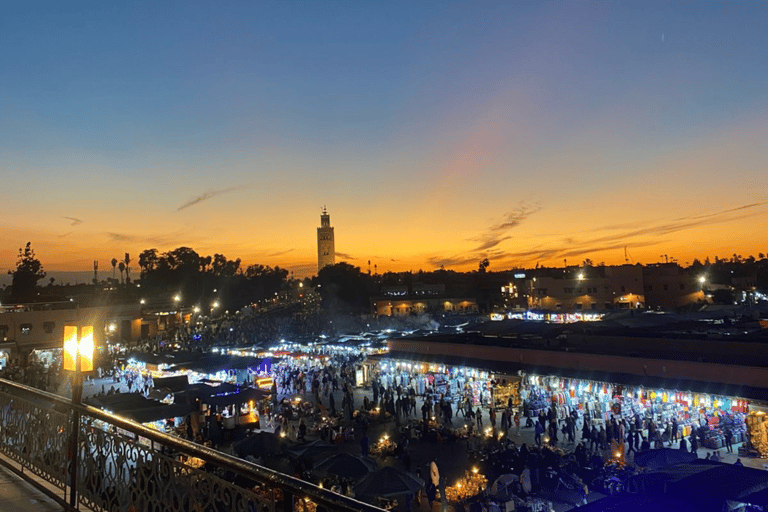 Marrakech Medina Night Tour with Rooftop Dinner