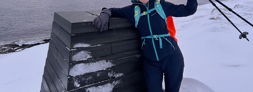 Honningsvåg : randonnée en raquettes à Knivskjellodden avec guide