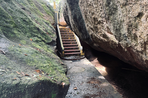 From Colombo: Cave Temples, Jungle Trek & Waterfall Swim
