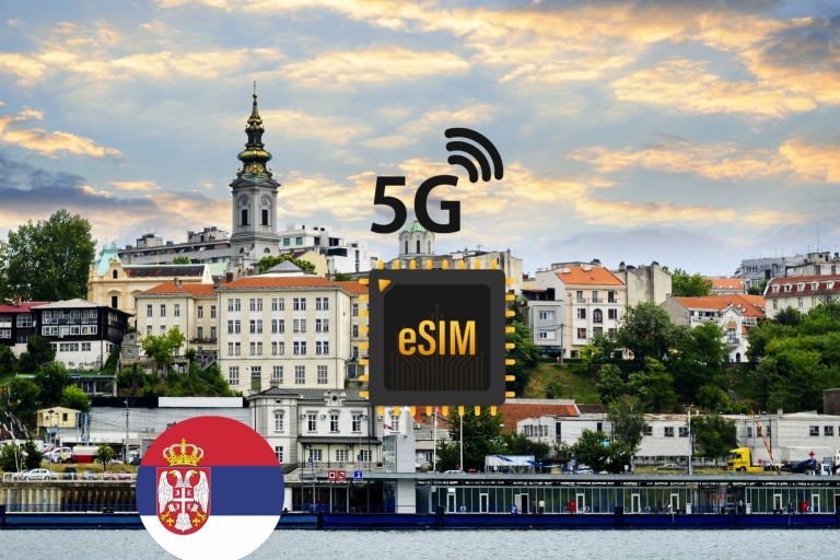 Belgrado : eSIM Internet Plan de Datos Serbia alta velocidad 5GBelgrado 10GB 30Días