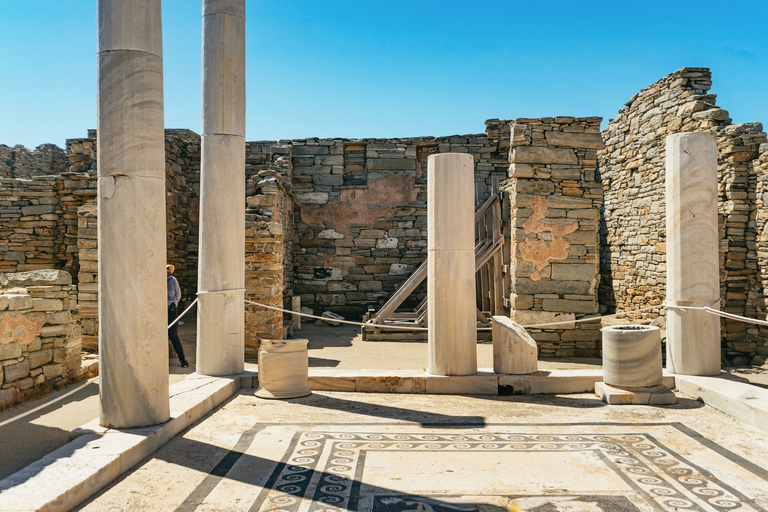 Vanuit Mykonos: rondleiding door Delos, met tickets met voorrangstoegangTour in het Engels