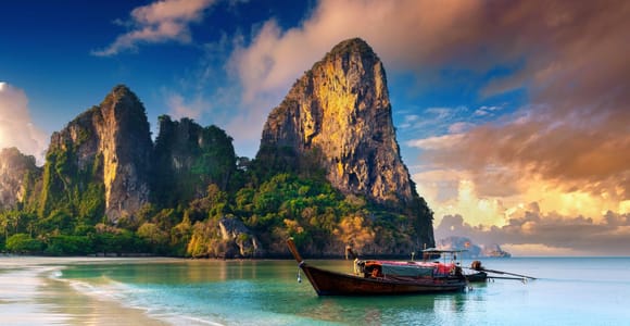 Krabi: Longtail Boat Tour with Tiger Cave Temple & Sunset
