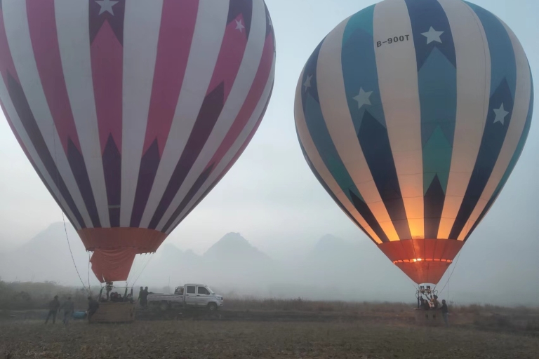 Yangshuo Hot Air Ballooning Sunrise Experience Ticket Private balloon ride for 3-4 people(Departure from Yangshuo)