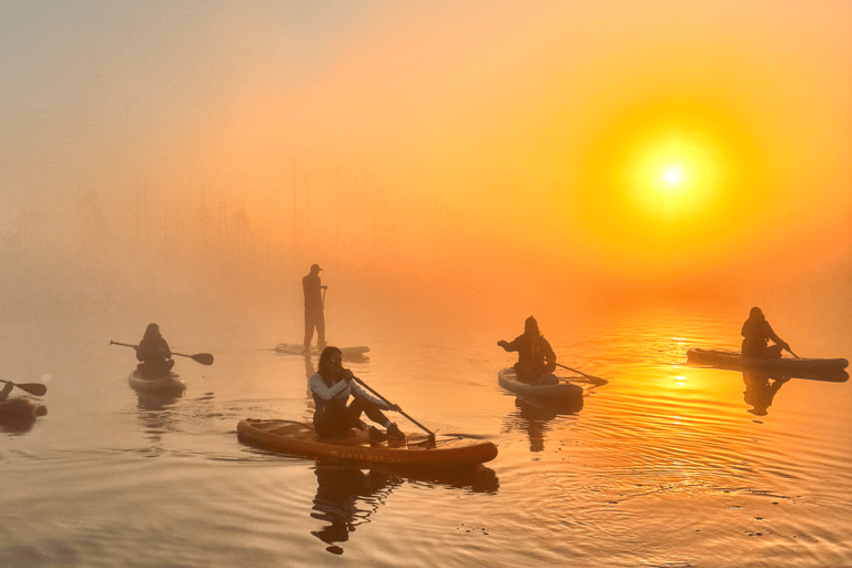 From Riga: Sunrise SUP Tour with Pick-Up at Cenas Tīrelis