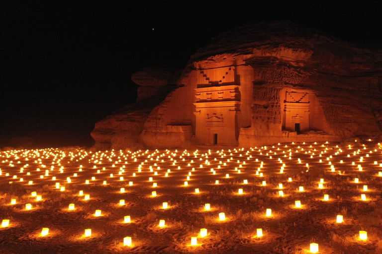 AlUla: Hegra After Dark Show med åktur i stridsvagn