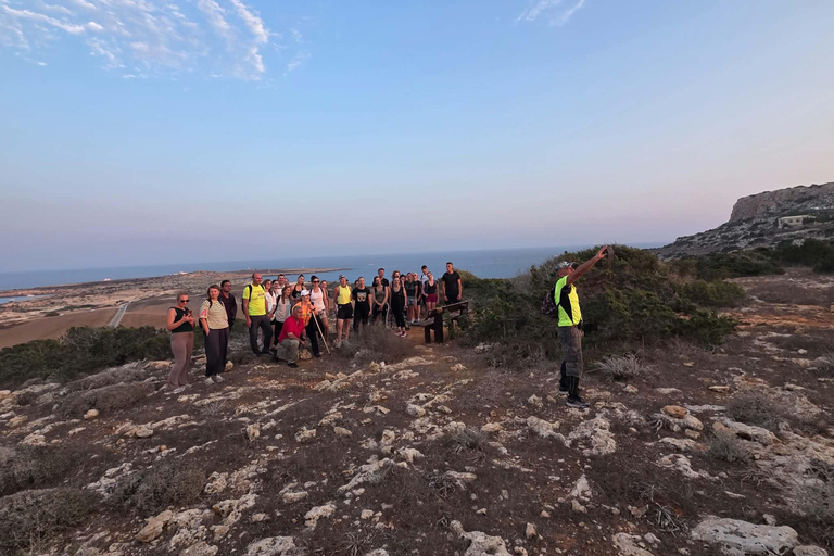 Ayia Napa: Cape Greco Sunset Hike and Yoga Experience