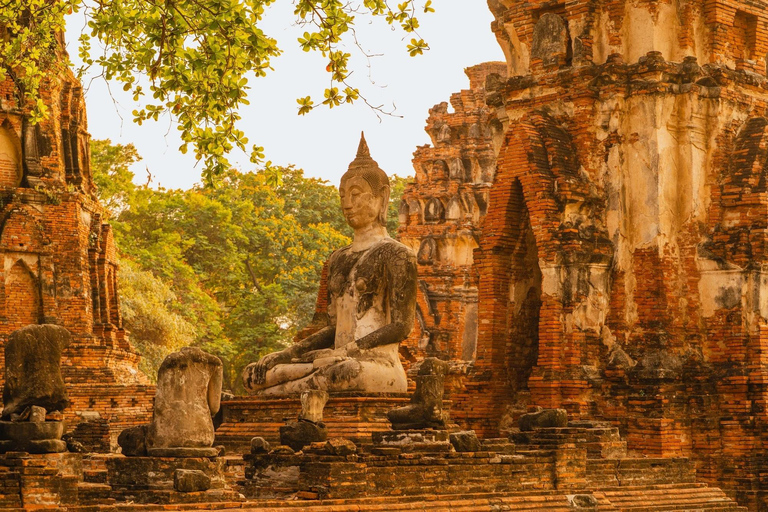 Bangkok: Ayutthaya Temples Day Trip with Sunset Cruise