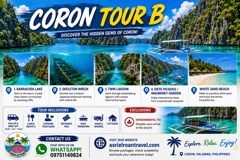Coron: 5-Night Getaway with Tours and Transfers