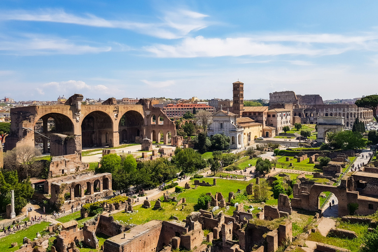 Rom: Prioriterad tillgång Prioriterad åtkomst Colosseum, Forum Romanum och Palatine TourTysk gruppresa med särskild tillgång till arenagolvet