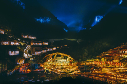 Excursão à montanha Tianmen de Zhangjiajie e show das fadas raposas de Tianmen