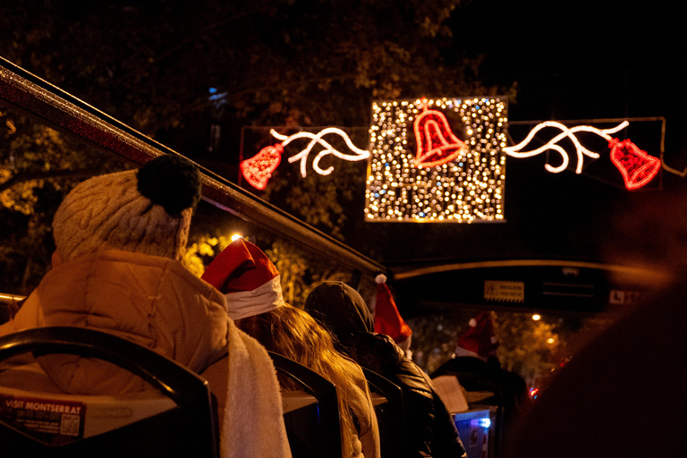 Barcelona: passeio de autocarro aberto com luzes de Natal20h30 Passeio de Natal Espanhol