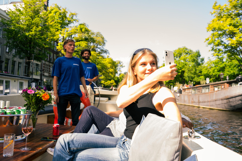 Amsterdam: Day Drinking Boat with Unlimited Drinks & Mimosas