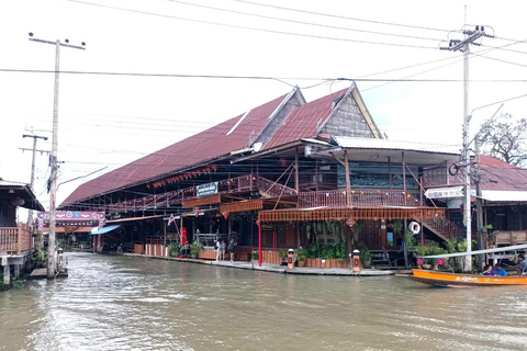 Damnoen Saduak Floating Market, Maeklong Railway, Wat & More