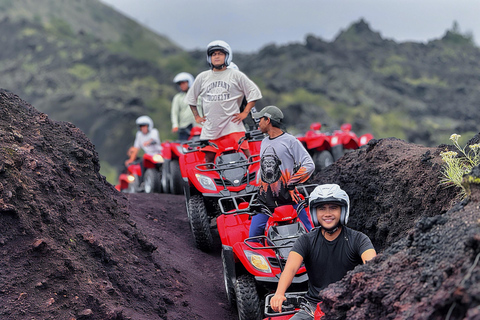Bali: Mt Batur Black Lava ATV Quad Bike Adventure Tandem Quad Ride with Round Transfer