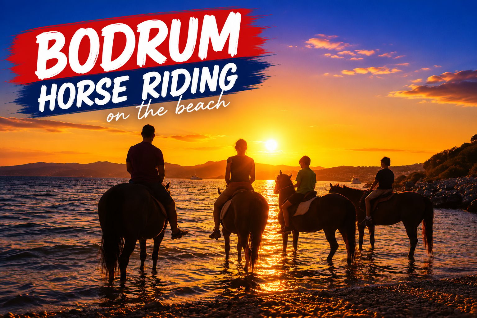 Bodrum: Ausritt am Strand mit Option für den Sonnenuntergang