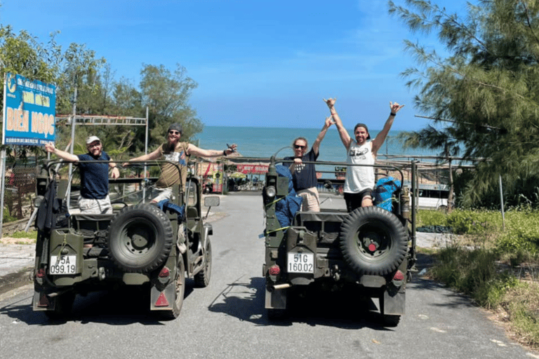 Hai Van Jeep Adventure with beachside lunch and waterfalls