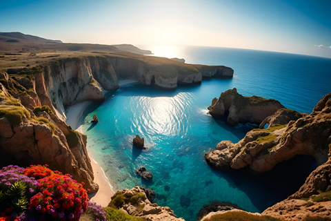 傍晚双体船渡轮巡游至蓝泻湖傍晚双体船巡游蓝泻湖