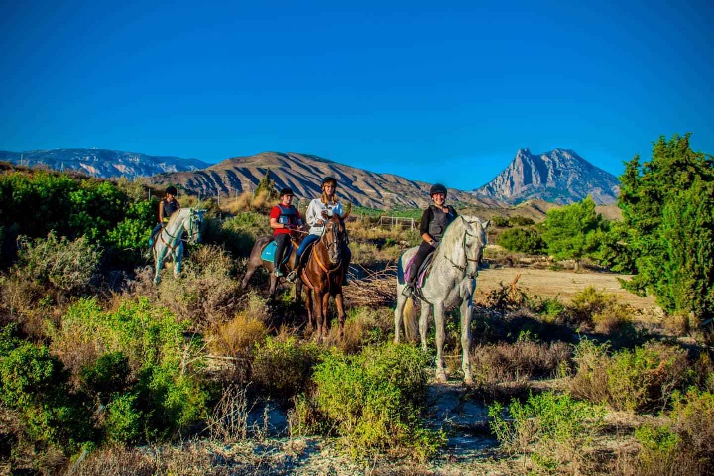 Paseo a Caballo en las Montañas de Villajoyosa con vistas al mar