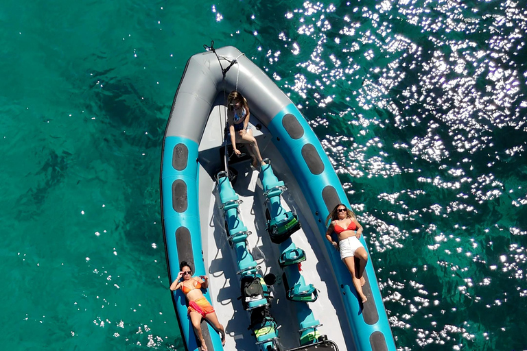 Mallorca: 2h speedboat tour, visit caves, cliffs and snorkel