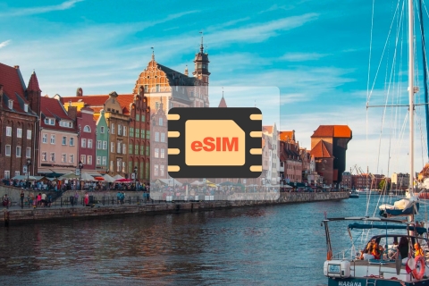Poland: Europe eSim Mobile Data Plan Daily 300MB/14 Days