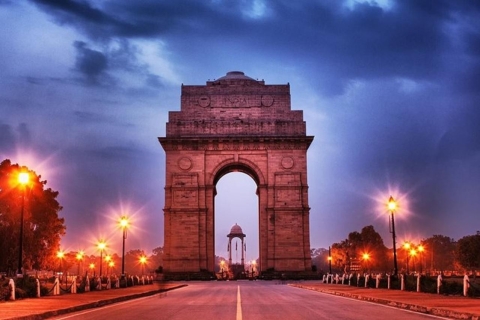 Delhi : Excursion guidée d'une journée dans le Vieux et le Nouveau Delhi, soirée magiqueDelhi : Soirée magique Visite de la Porte de l'Inde