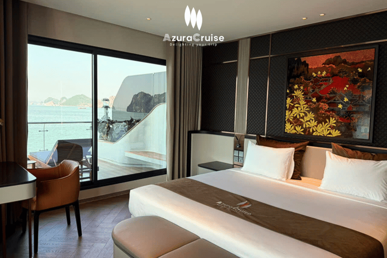 Hanoi: 2-Day Ha Long, Lan Ha 5-Star Cruise w/ Balcony Cabin Bay Light Suite with private balcony and bathtub (1st floor)