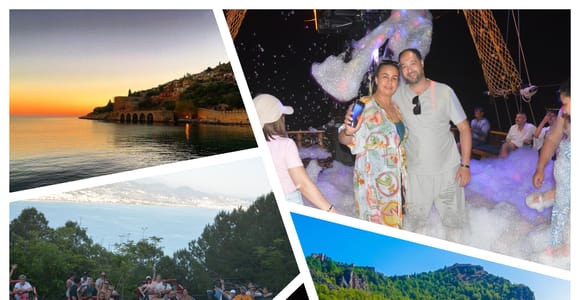 Alanya: Sunset Party Boat, Jeep, Cleopatra Beach & Dinner