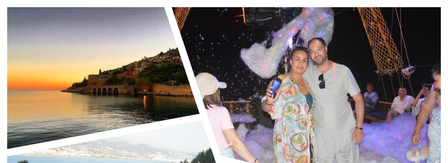 Alanya : bateau pour admirer le coucher du soleil, jeep, plage de Cléopâtre et dîner