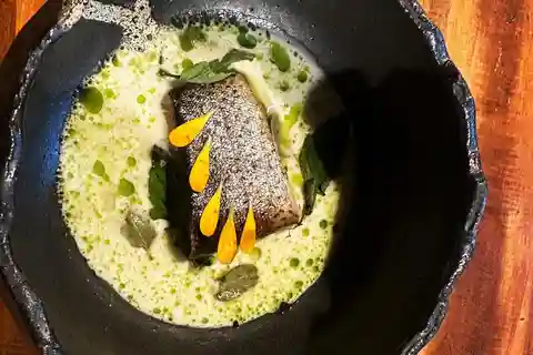 Tasting menu dinner of local haute cuisine