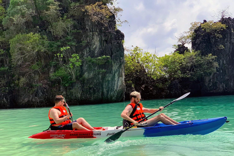 Krabi: Odisseia pelas ilhas Hong e Paraíso em lancha rápidaPasseio turístico