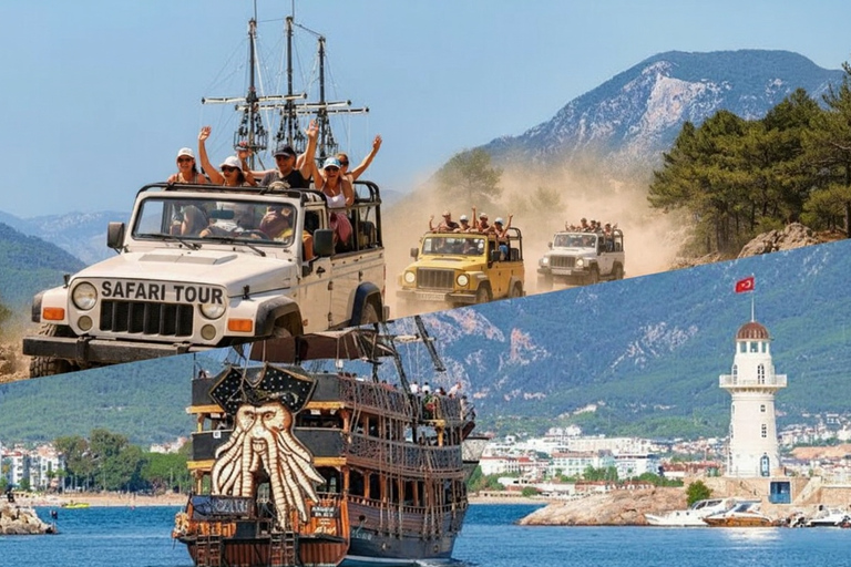 Alanya: Jeep Safari with Waterfall and Boat Trip with Lunch