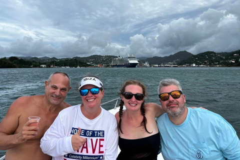 St. Lucia: Private Bootstour nach SoufriereHalbtags 25&#039; Schnellboot &quot;Israel King&quot;