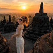 Yogyakarta: Borobudur Climb Access & Prambanan Cycling Tour