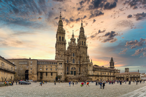Santiago de Compostela: Private Guided Tour with Your Phone Santiago: The Fonseca Code and the Stonemasons with Physical Kit and Live Guide