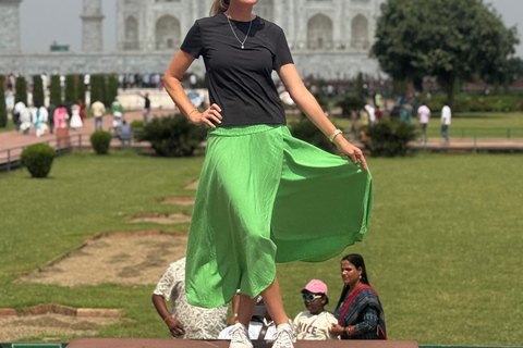 Wycieczka po Tadź Mahal, Czerwonym Forcie i grobowcu Itimada z Delhi z 5-gwiazdkowym obiademZ Delhi: prywatny samochód i przewodnik na wycieczkę (bez biletów i lunchu)