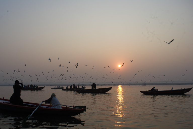 Varanasi Tagestour - Bootfahren, Wandern, Yoga-Tempel, RingenVaranasi Tagestour