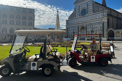 Florence: Private Guided Golf Cart Tour Senza Piazzale Michelangelo. Tour 1 ora.