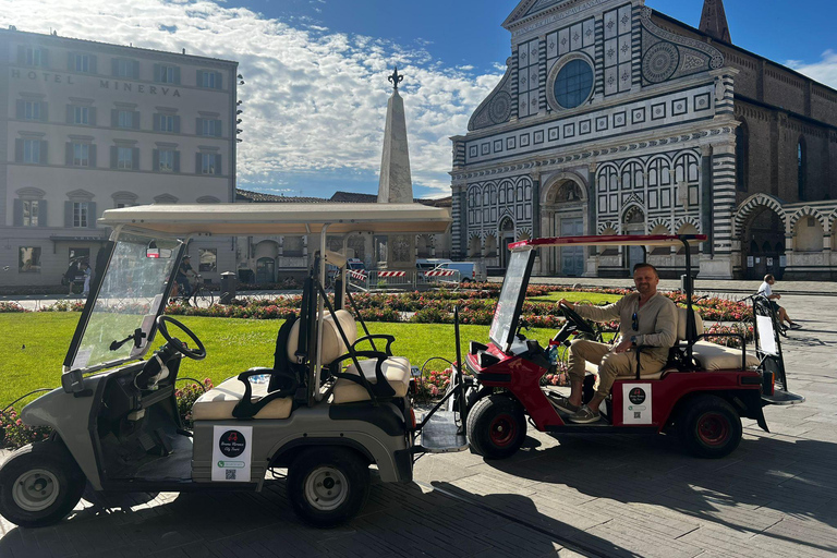 Florence: Private Guided Golf Cart Tour Senza Piazzale Michelangelo. Tour 1 ora.