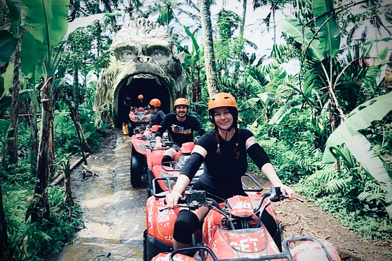 Ubud: ATV Quad Biking, Temple & Tibumana Waterfall Tour Tandem Ride ATV, Temple & Waterfall Tour